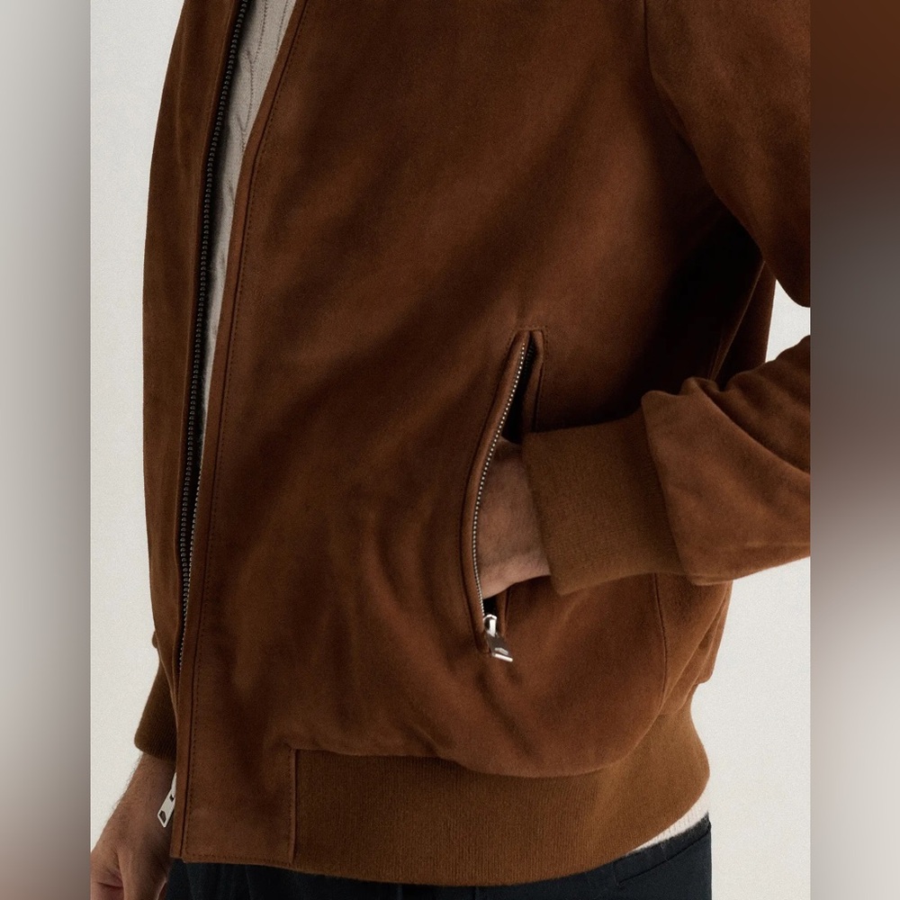 Quince Men‎ 100% Suede Bomber Jacket Dark Chestnut Brown
Outerwear L - Picture 3 of 13